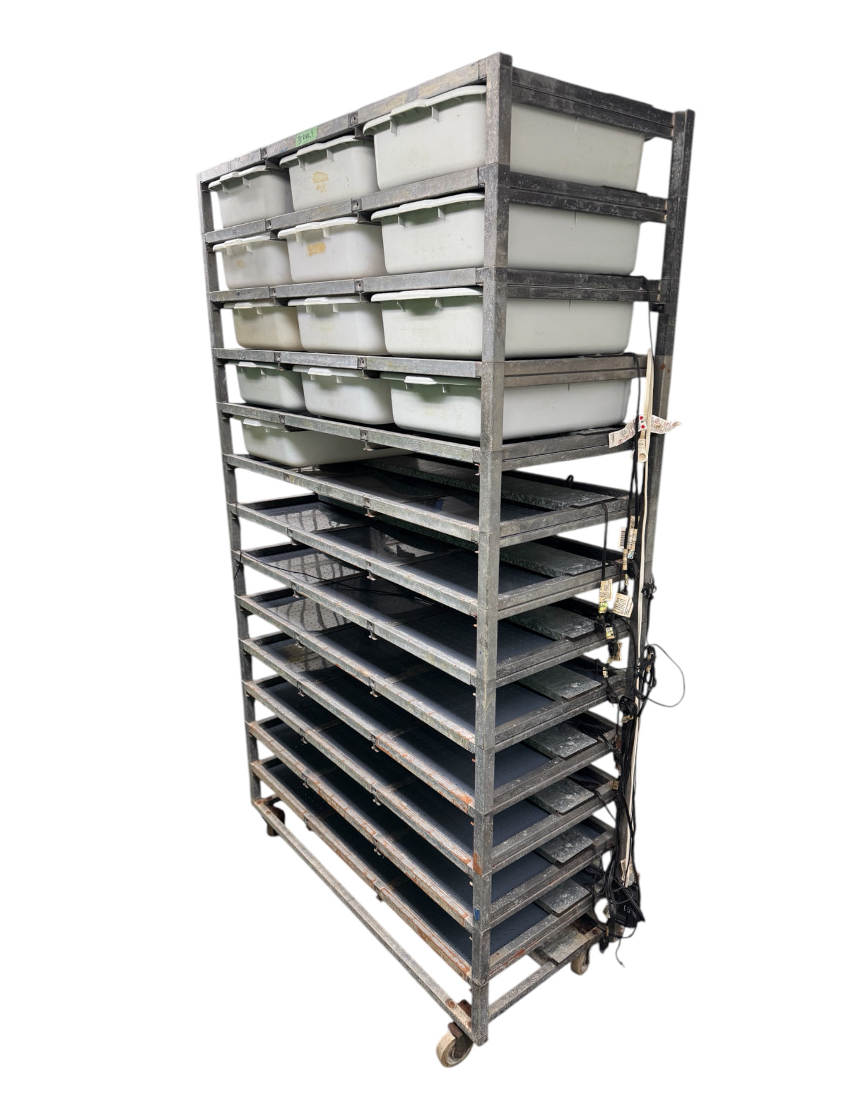 13 Level Freedom Breeder Bus Tray Rack System - Local Pickup Only