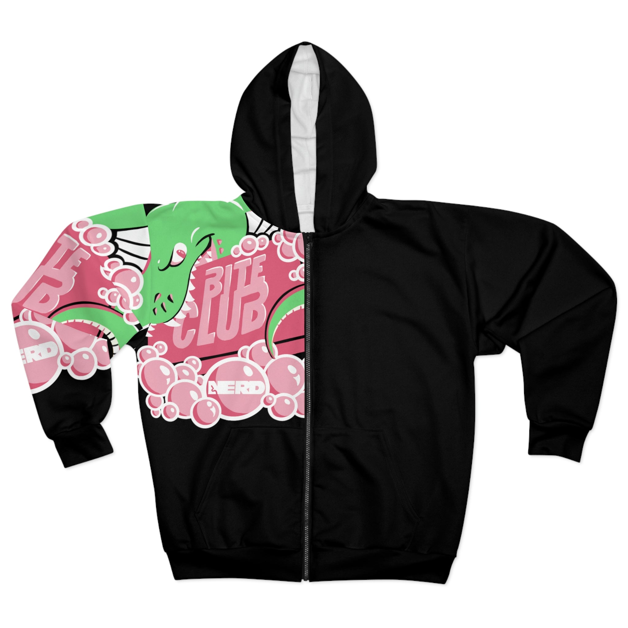 Bite Club Black Unisex Zip Hoodie
