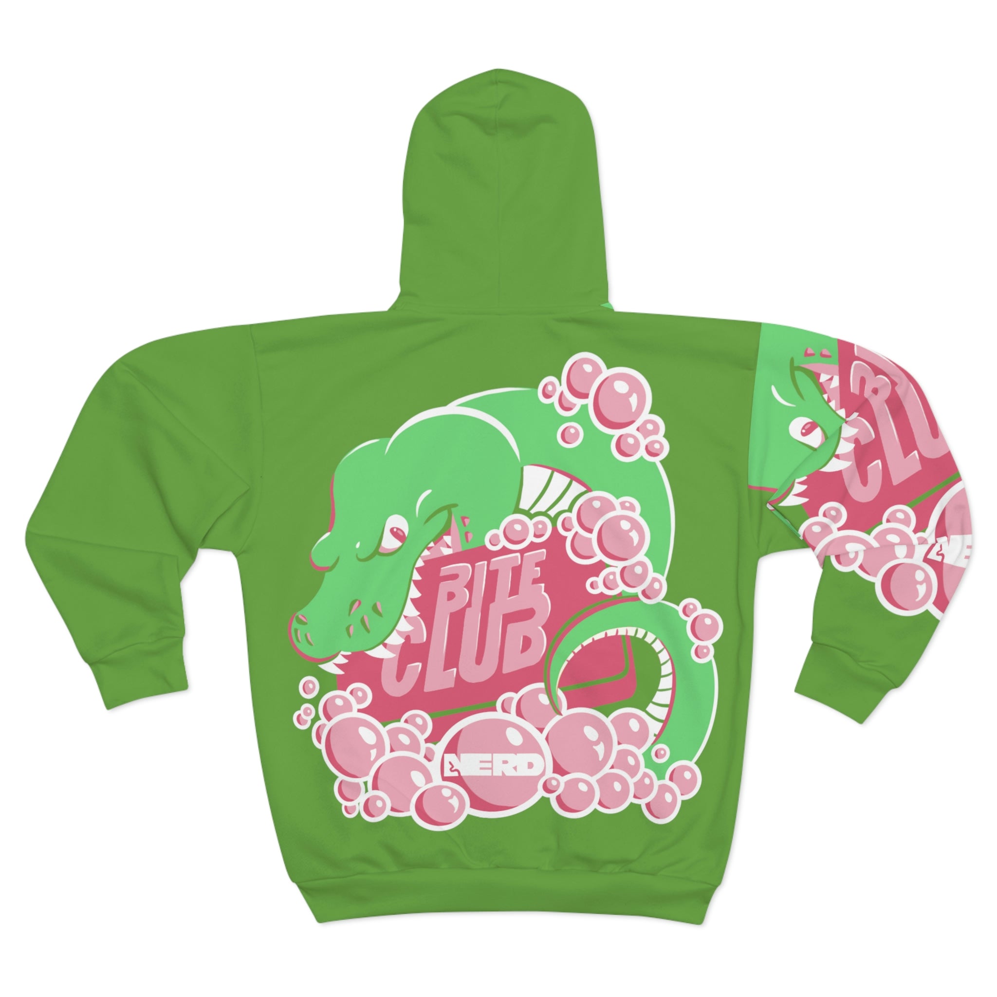 Bite Club Green Unisex Zip Hoodie