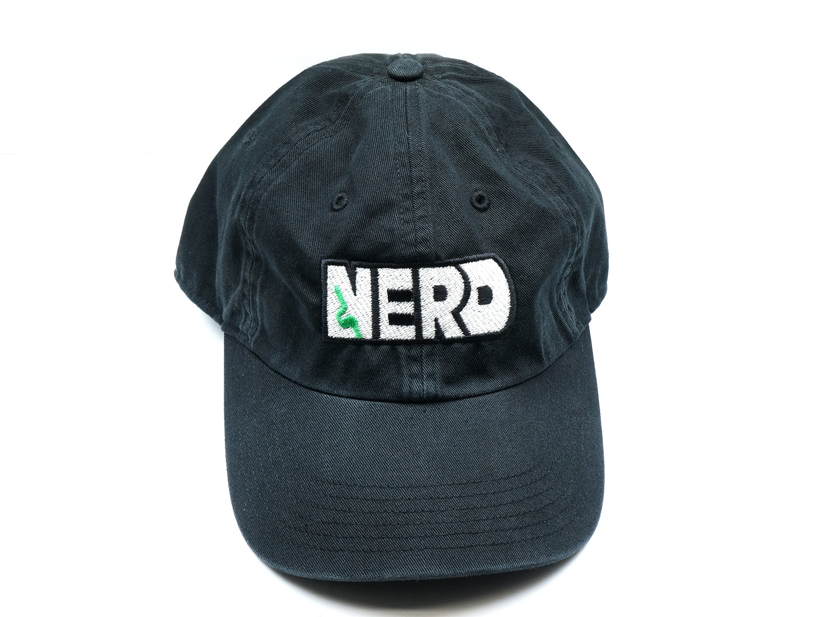 Embroidered Nerd  Logo Baseball Cap Front Embroidery