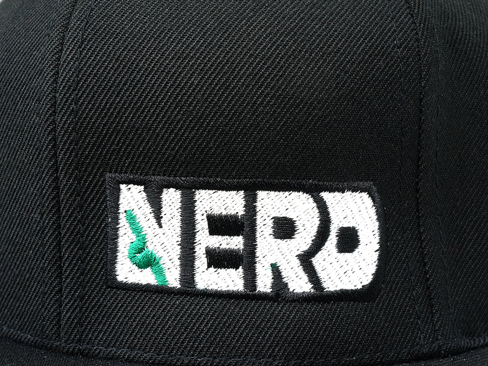 Embroidered Nerd  Logo Baseball Cap Front Embroidery