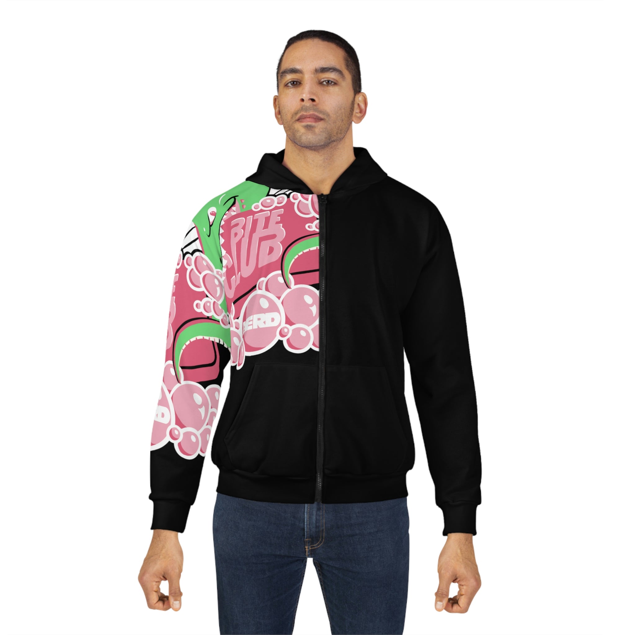 Bite Club Black Unisex Zip Hoodie
