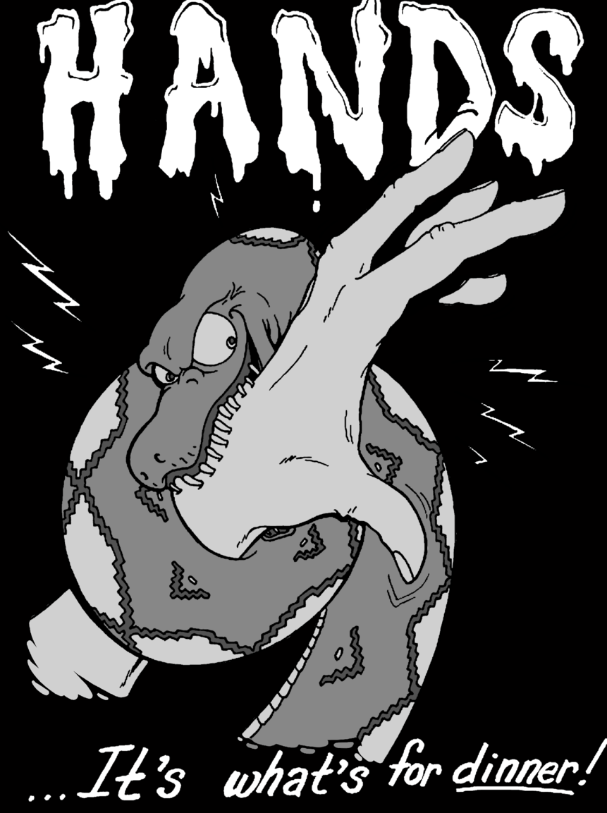 "HANDS!" Sticker