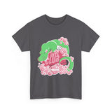 Load image into Gallery viewer, Cute Alligator 'Bite Club' T-Shirt – Pastel Pink &amp; Green Graphic Tee